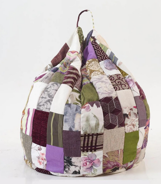 The Unique Patchwork Beanbags for Living Room