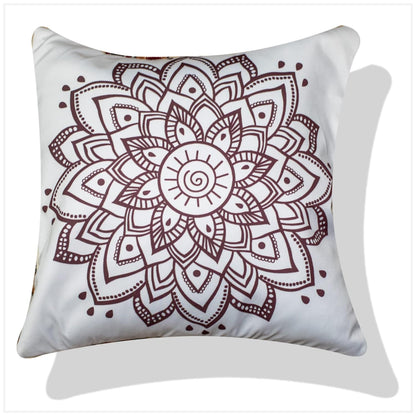 Premium Satin Cushion Cover Set of 5 - Mandala - 16 x 16 Inches