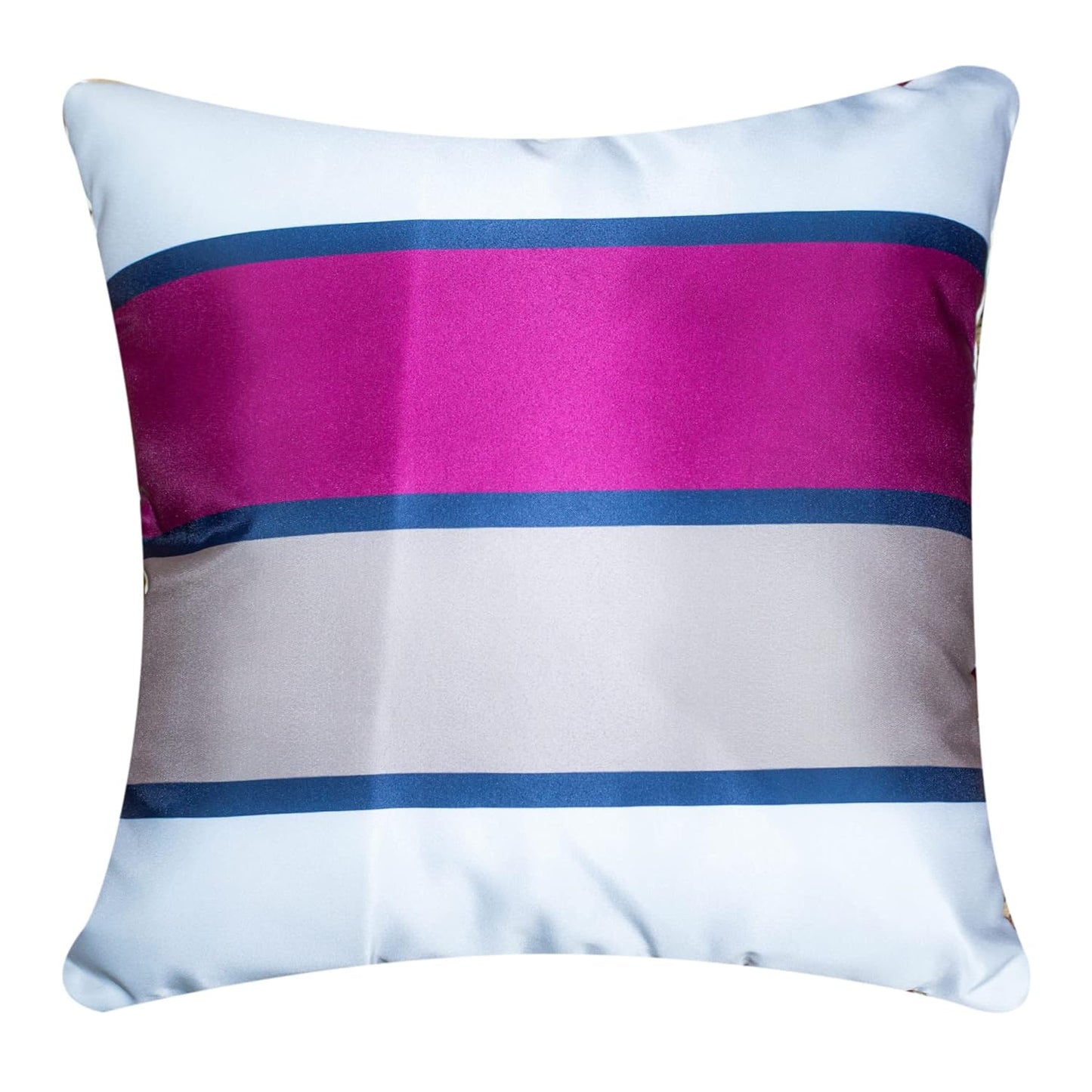 Premium Satin Cushion Cover Set of 5 - Purple - 16 x 16 Inches