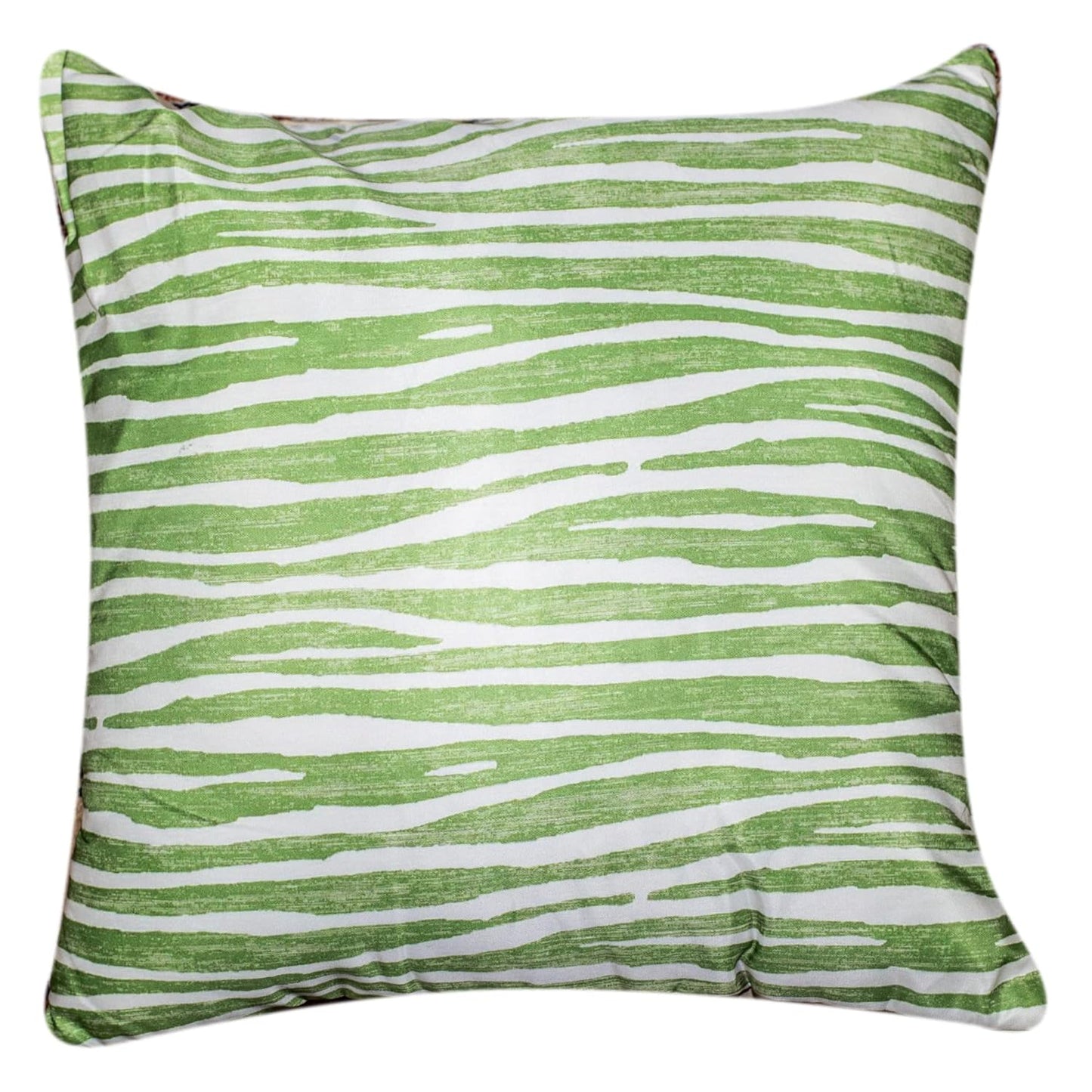 Premium Satin Cushion Cover Set of 5 - Green - 16 x 16 Inches