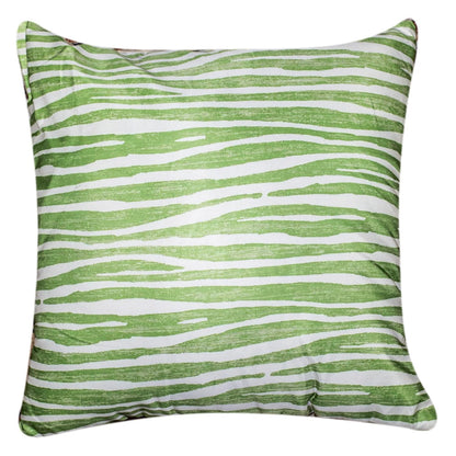 Premium Satin Cushion Cover Set of 5 - Green - 16 x 16 Inches