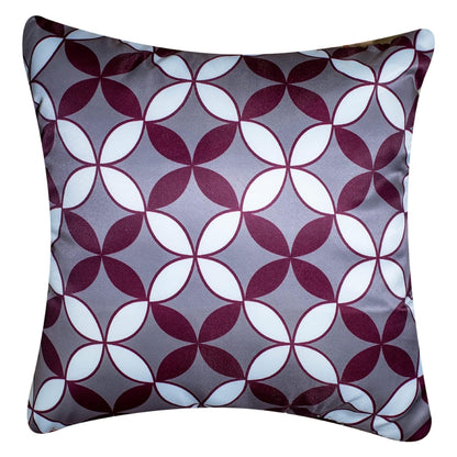 Premium Satin Cushion Cover Set of 5 - Mohagony - 16 x 16 Inches