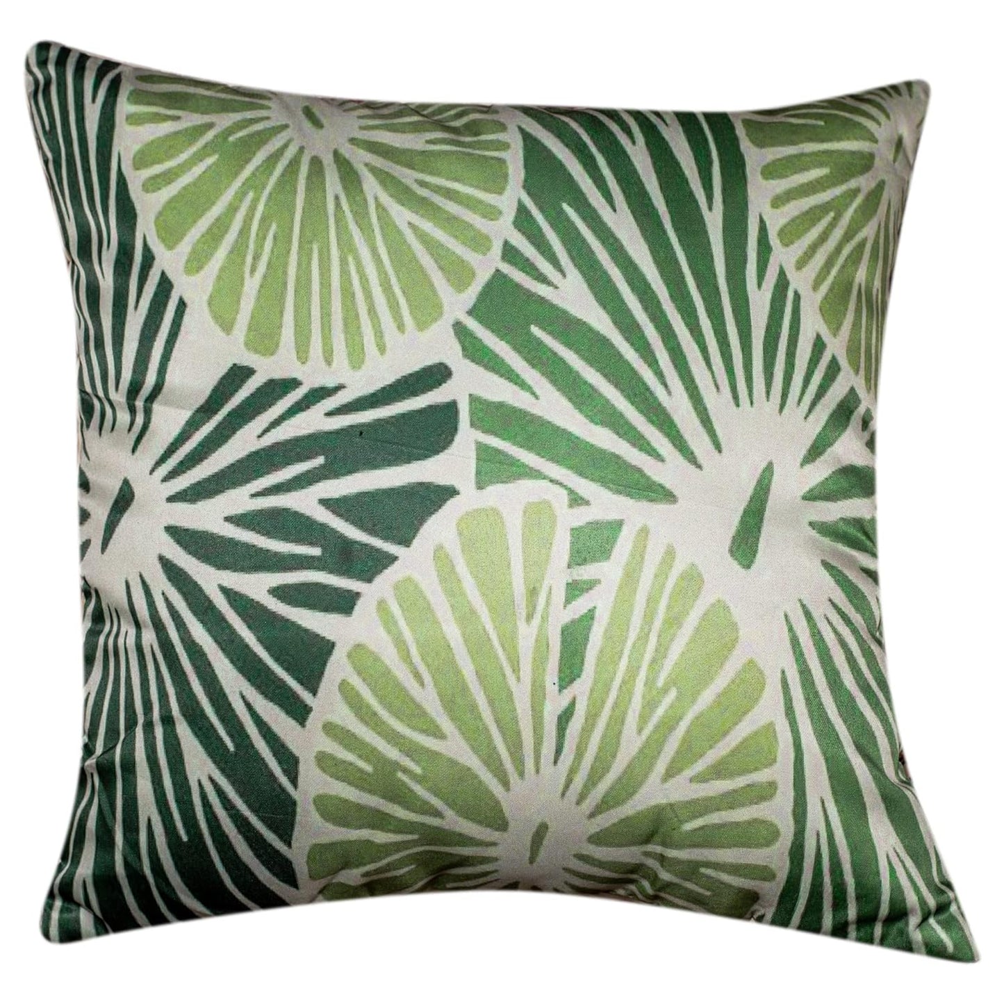 Premium Satin Cushion Cover Set of 5 - Green - 16 x 16 Inches