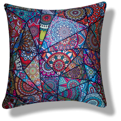 Premium Satin Cushion Cover Set of 5 - Multicolor - 16 x 16 Inches