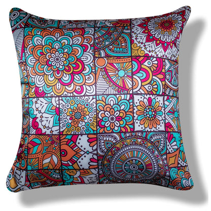 Premium Satin Cushion Cover Set of 5 - Multicolor - 16 x 16 Inches