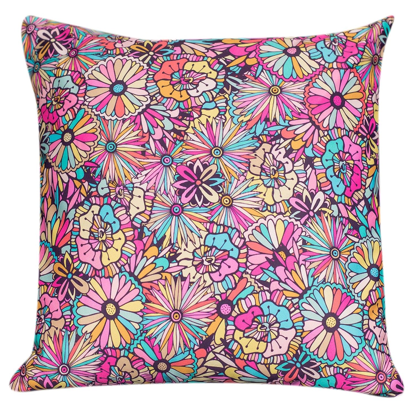 Premium Satin Cushion Cover Set of 5 - Multicolor - 16 x 16 Inches