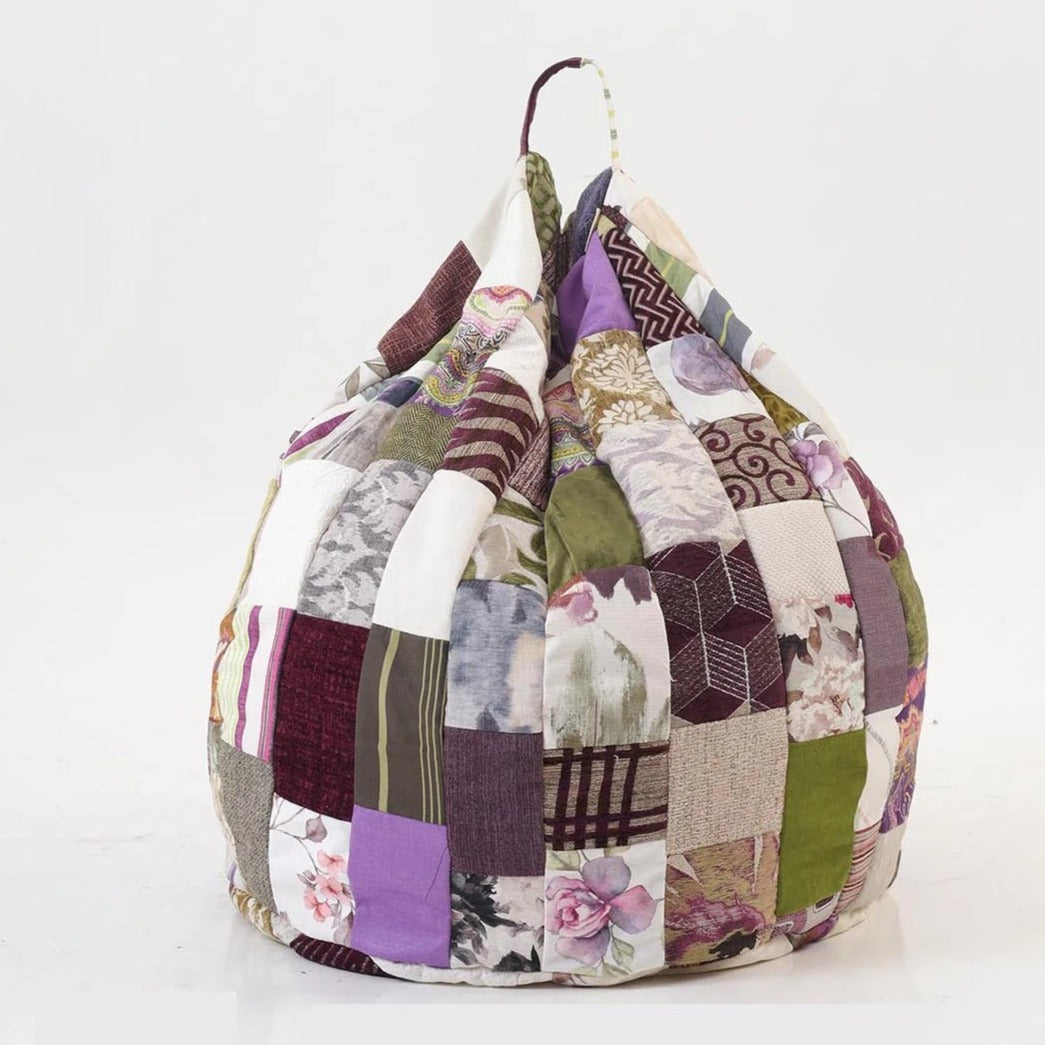 LILAC LOVE SACK - Luxury Statement Bean Bags | High Quality Handmade Patchwork Bean Bag Chair