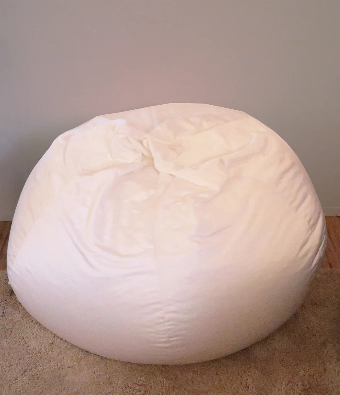 Pristine White Long Fur Luxury High Quality Bean Bag