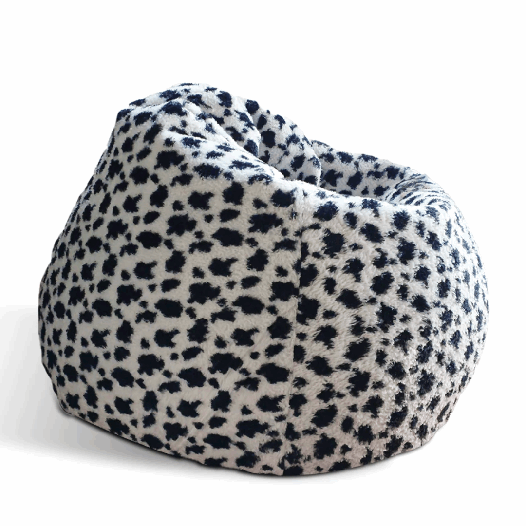 Black & White Dalmatian Animal Faux Fur Luxury High Quality Bean Bag