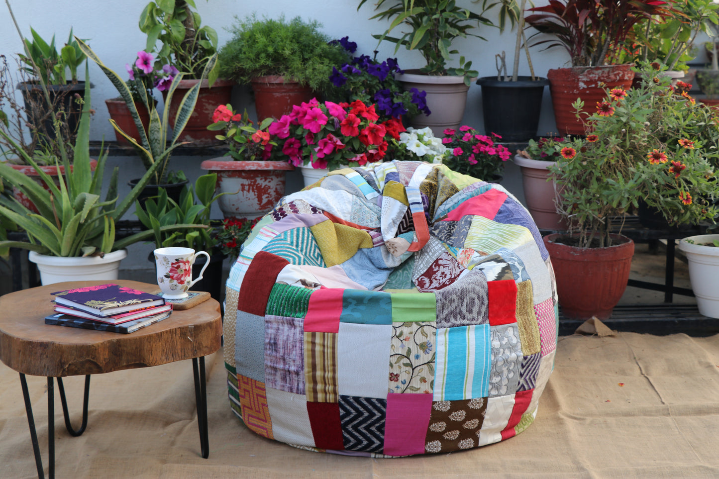 KALEIDOSCOPE SACK - Luxury Statement Bean Bag Chair | High Quality Designer Patchwork Bean Bag