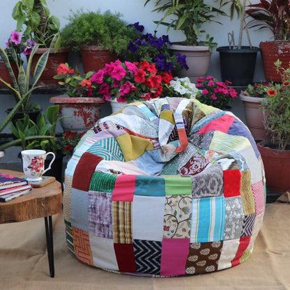 KALEIDOSCOPE SACK - Luxury Statement Bean Bag Chair | High Quality Designer Patchwork Bean Bag