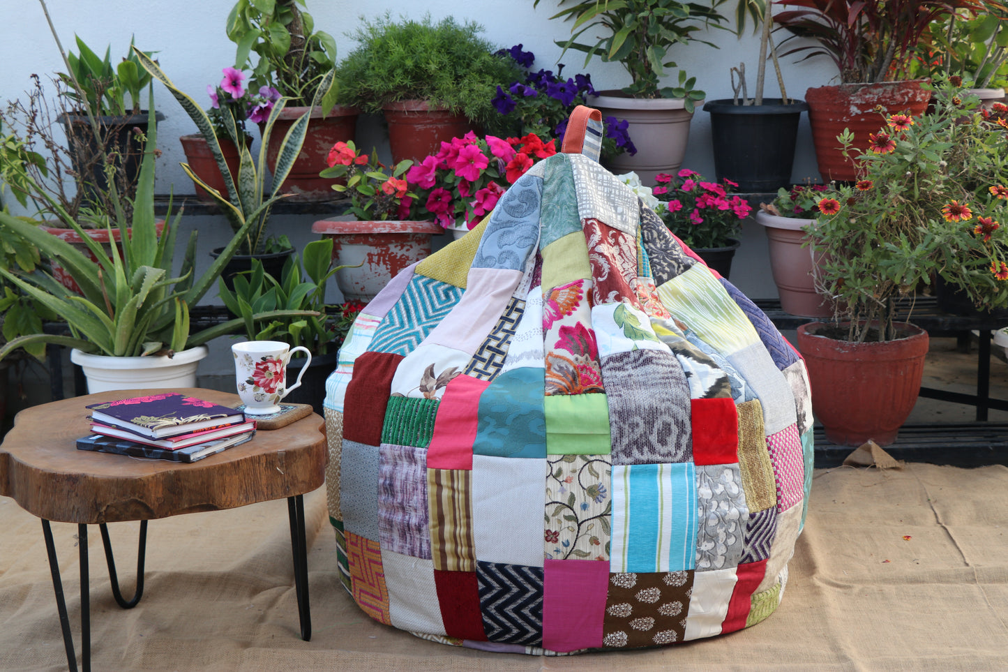 KALEIDOSCOPE SACK - Luxury Statement Bean Bag Chair | High Quality Designer Patchwork Bean Bag