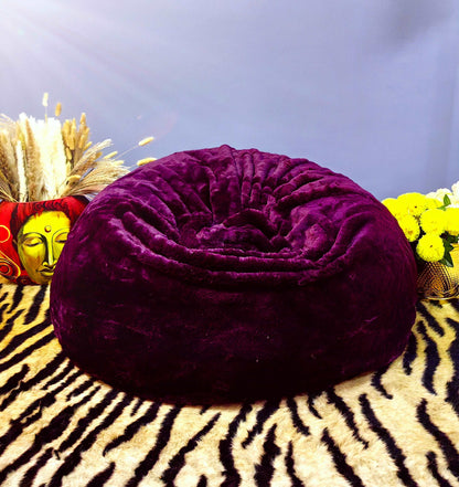 Purple Heavy Luxury Faux Fur High Quality Bean Bag