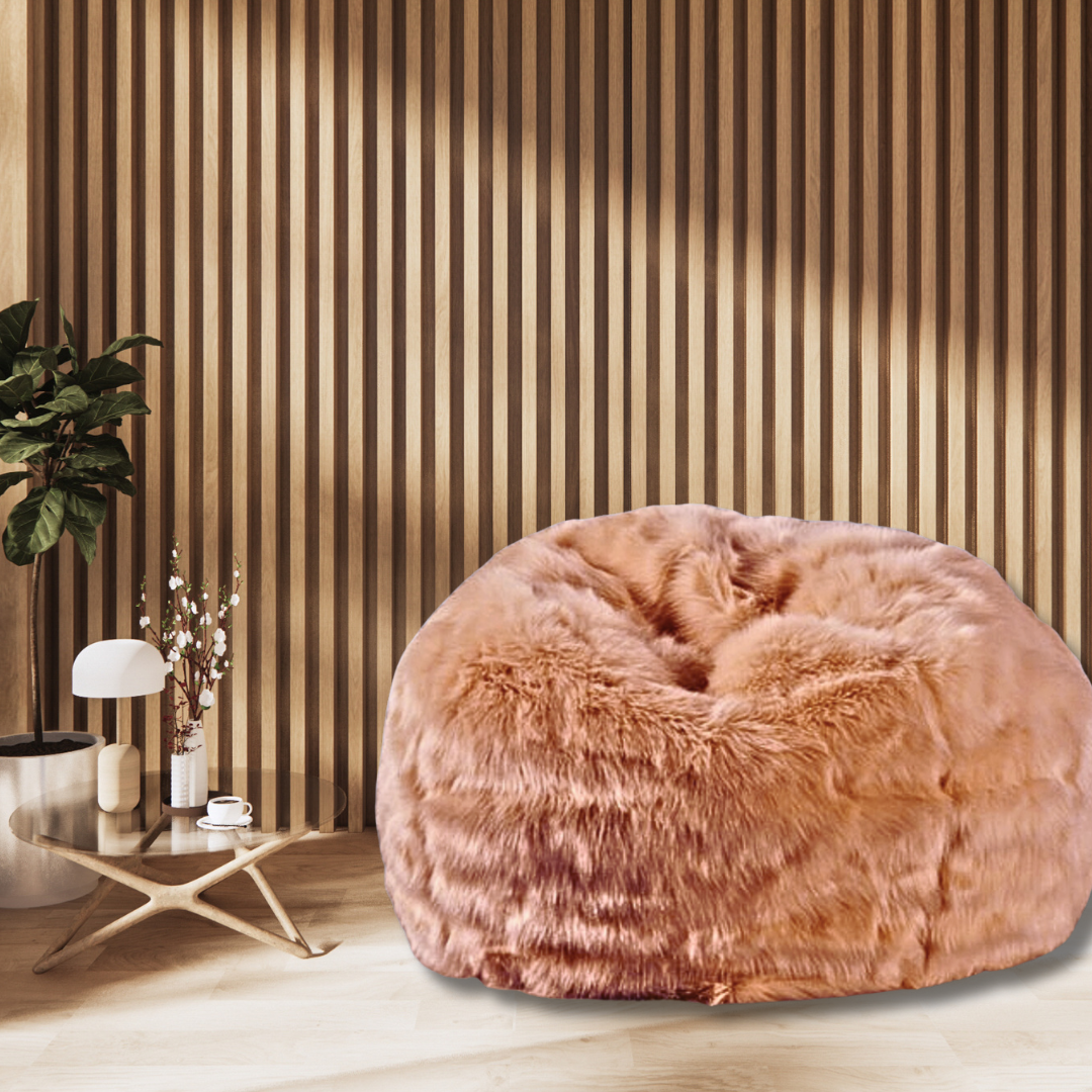 Peachy Love Sunrize Cozy Luxury Faux Fur High Quality Bean Bag