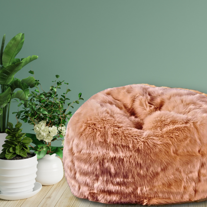 Peachy Love Sunrize Cozy Luxury Faux Fur High Quality Bean Bag