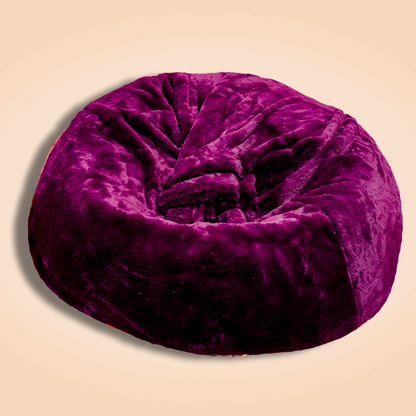 Purple Heavy Luxury Faux Fur High Quality Bean Bag