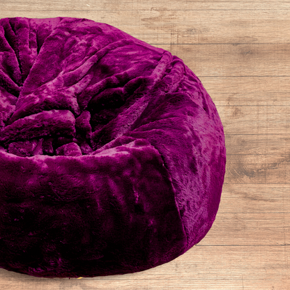 Purple Heavy Luxury Faux Fur High Quality Bean Bag